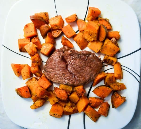 Roasted Sweet Potatoes and Butternut Squash