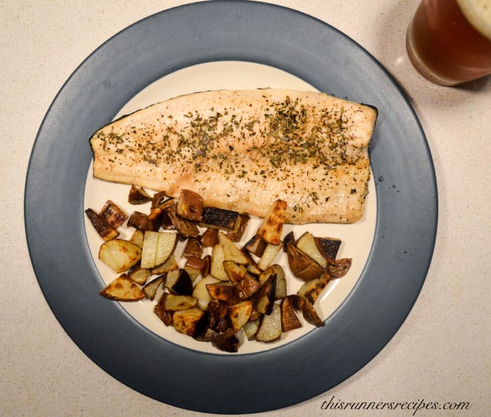 Herbes de Provence Trout with Olive Oil Sautéed Red Potatoes | This Runner's Recipes