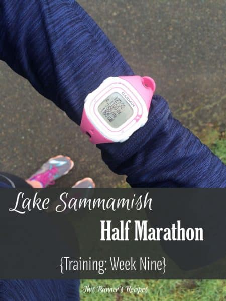 Lake Sammamish Half Marathon Training Week 9