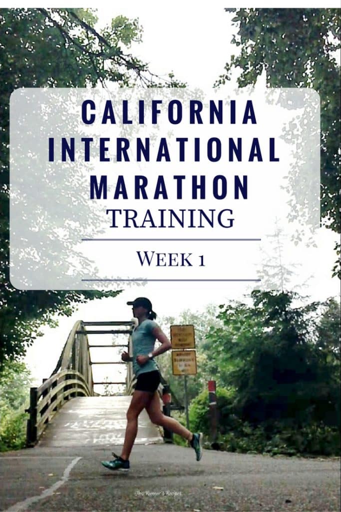 California International Marathon Training Week 1