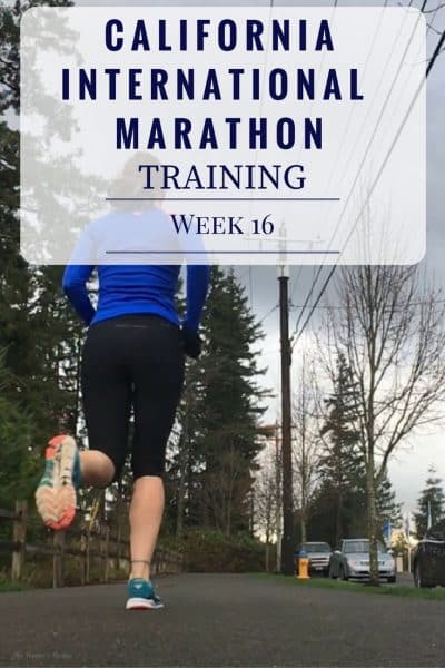 California International Marathon Training Week 16