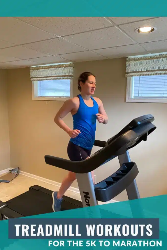 Read the full article for fun treadmill workouts for 5K to marathon training