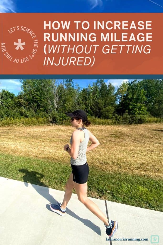 Read the full article for advice on how to increase running mileage without getting injured.