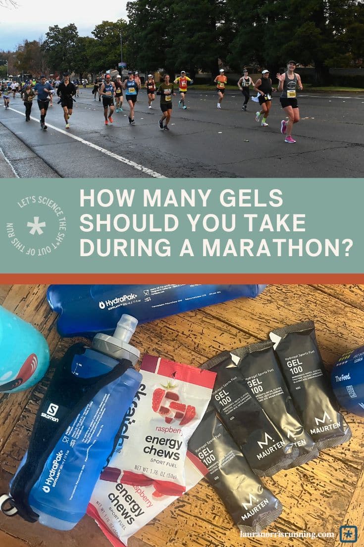 It's time to move on from the recommendation to take gels every 45 minutes during a marathon. Read the full article to learn how many gels you should take in a marathon, based on the newest science!